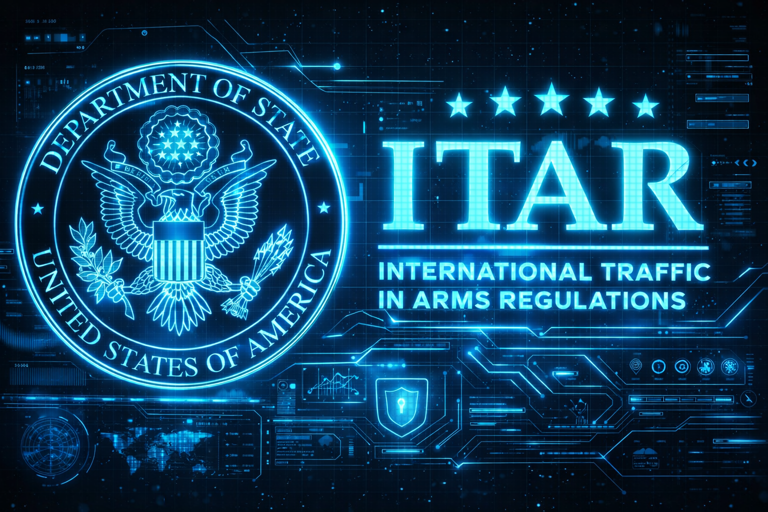 Defense contractor team reviewing ITAR AI compliance policy